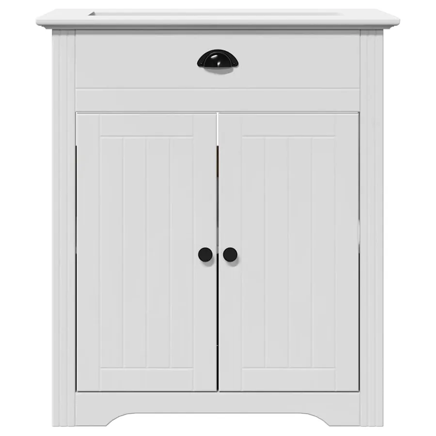 Armoire de lavabo de salle de bain BODO blanc 70x35x80 cm - 4