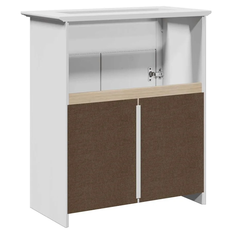 Armoire de lavabo de salle de bain BODO blanc 70x35x80 cm - 7