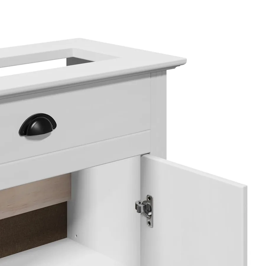 Armoire de lavabo de salle de bain BODO blanc 70x35x80 cm - 8