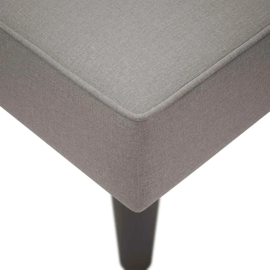 Fauteuil long avec accoudoir droit taupe tissu - 7