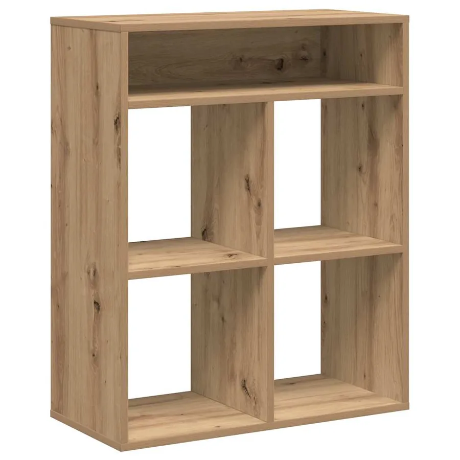 Bibliothèque chêne artisanal 66x31x80 cm bois d'ingénierie - 2