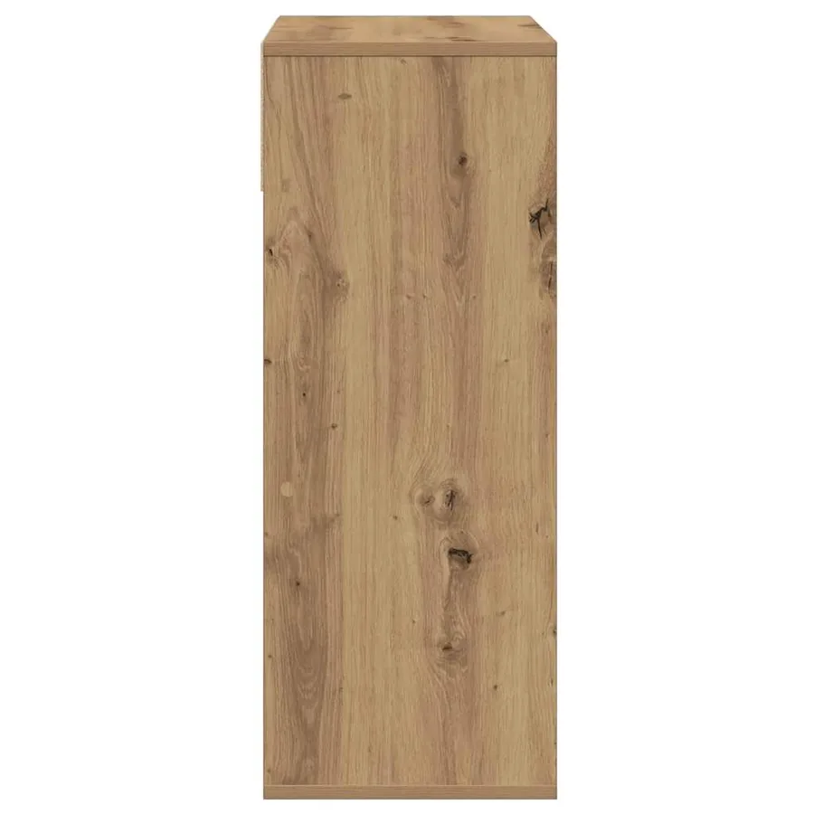 Bibliothèque chêne artisanal 66x31x80 cm bois d'ingénierie - 5