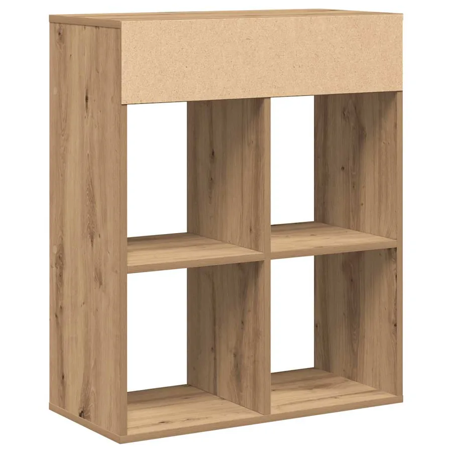 Bibliothèque chêne artisanal 66x31x80 cm bois d'ingénierie - 6