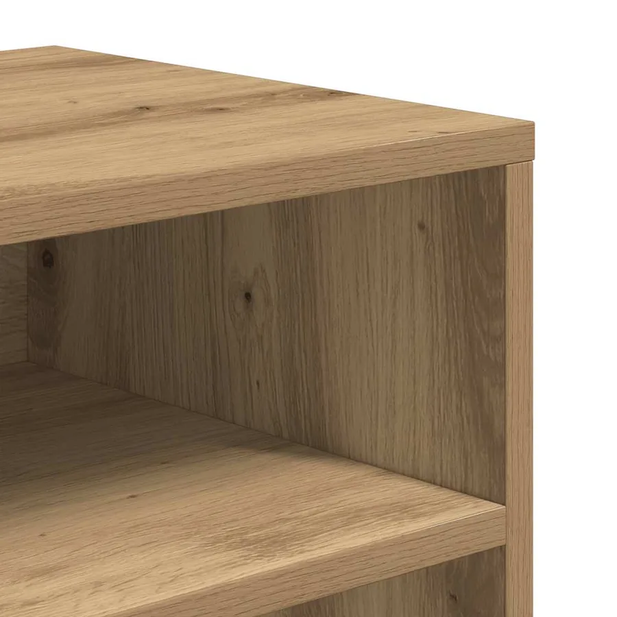 Bibliothèque chêne artisanal 66x31x80 cm bois d'ingénierie - 7