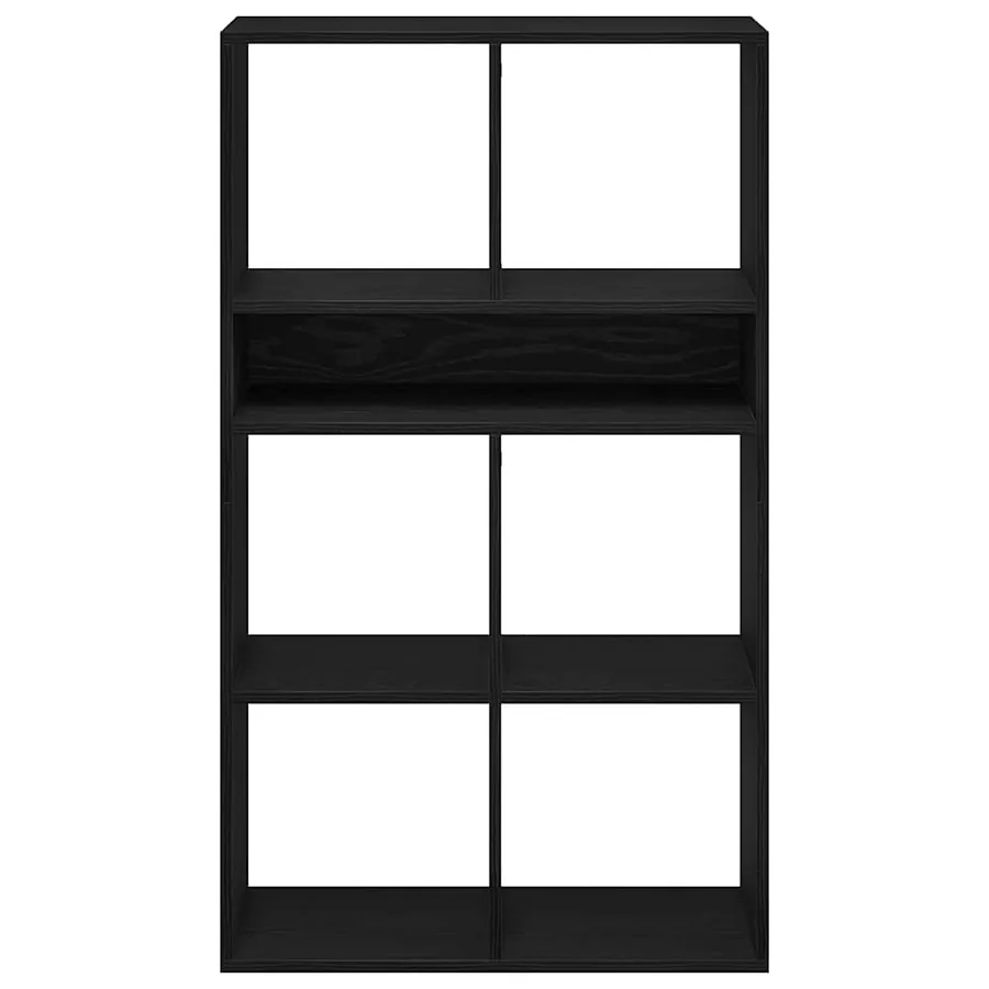 Bibliothèque noir 66x31x112 cm bois d'ingénierie - 4