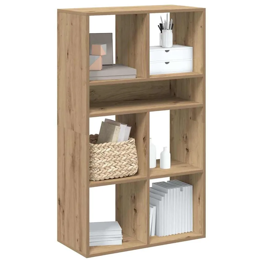 Bibliothèque chêne artisanal 66x31x112 cm bois d'ingénierie