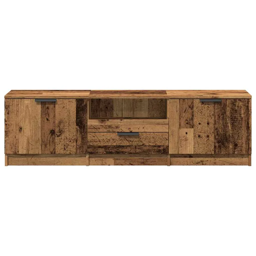 Meuble TV vieux bois 140x35x40 cm bois d'ingénierie - 4