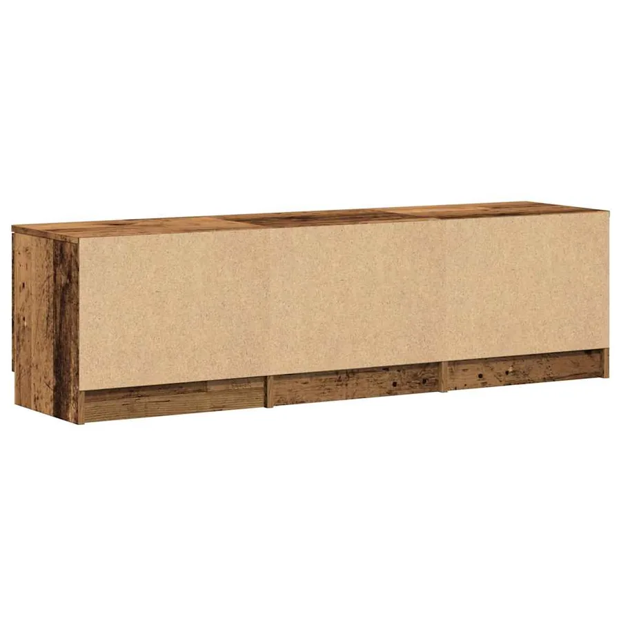 Meuble TV vieux bois 140x35x40 cm bois d'ingénierie - 6