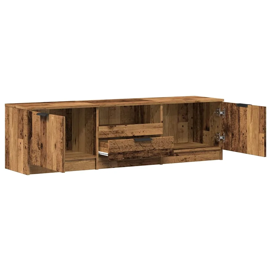 Meuble TV vieux bois 140x35x40 cm bois d'ingénierie - 7
