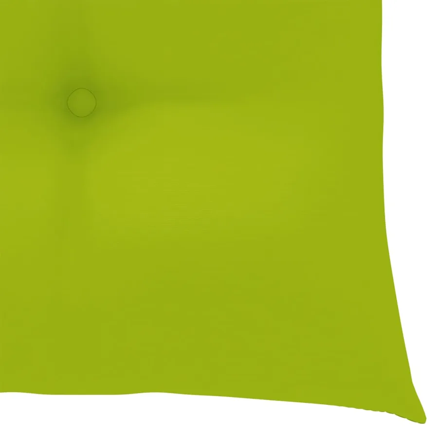Chaises de jardin lot de 2 avec coussins vert vif Teck massif - 11