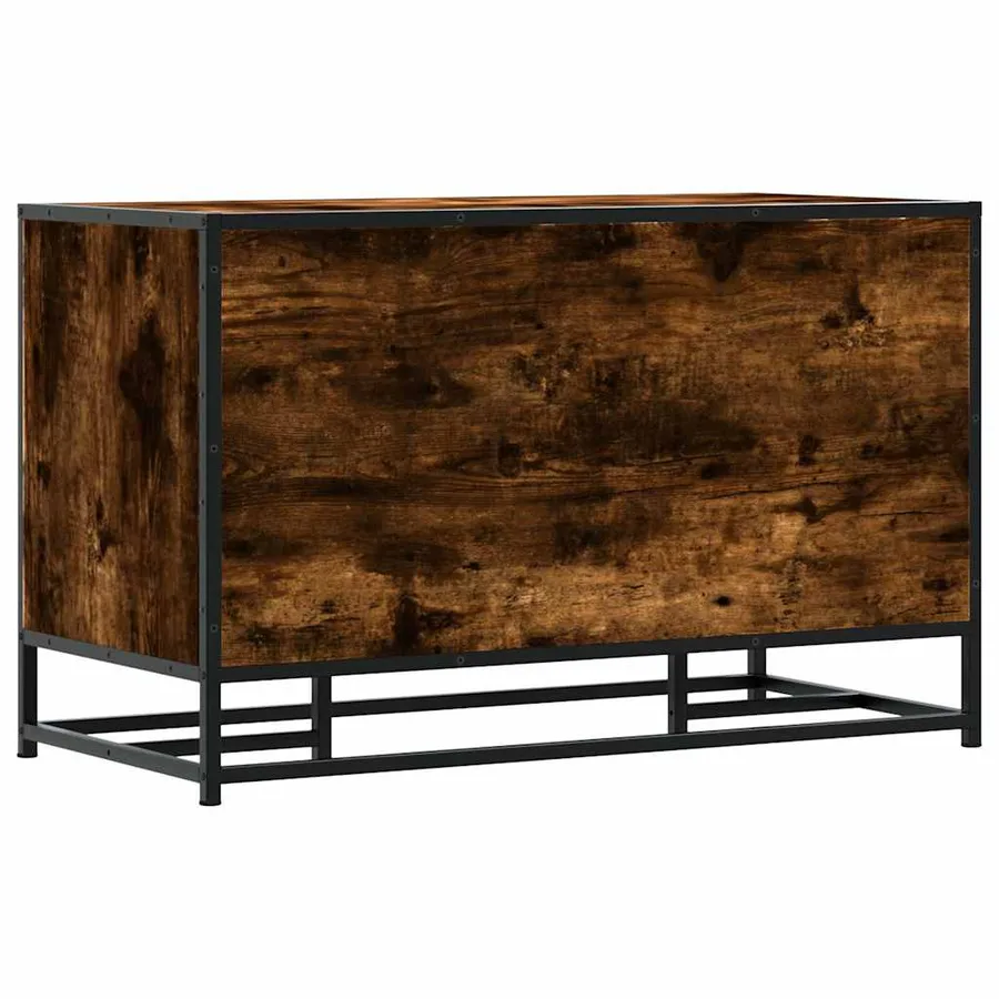 Banc à chaussures chêne fumé bois d'ingénierie et métal - 6
