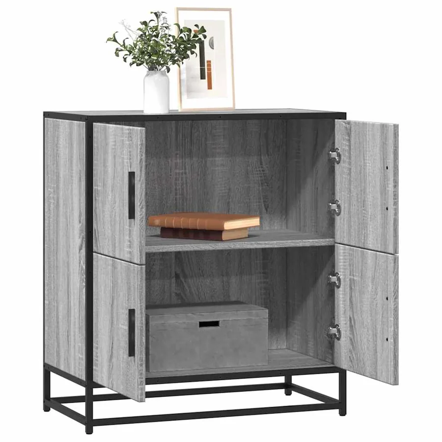 Buffet sonoma gris 68x35x76 cm bois d'ingénierie