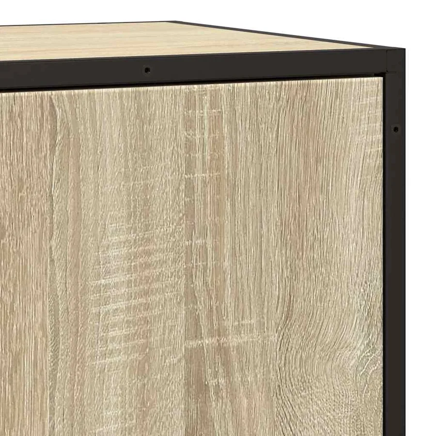Buffet chêne sonoma 68x35x76 cm bois d'ingénierie et métal - 8