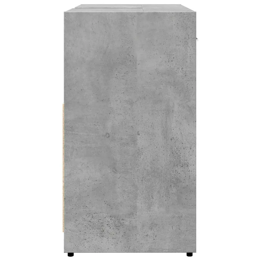 Armoire lavabo de salle de bain gris béton 60x33x60 cm - 7