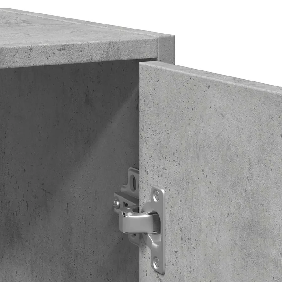Armoire lavabo de salle de bain gris béton 60x33x60 cm - 9