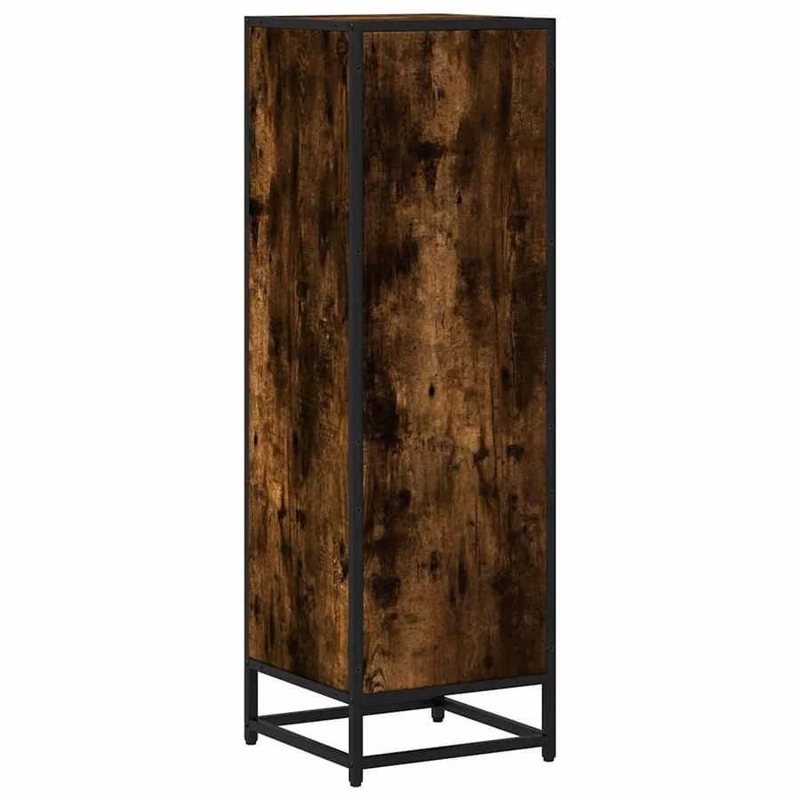 Bibliothèque chêne fumé 33,5x33x107,5 cm bois d'ingénierie - 6