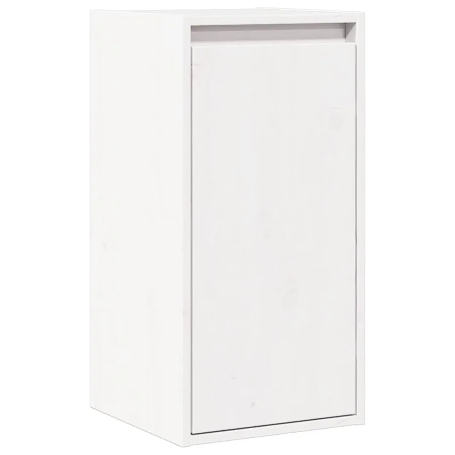 Armoire murale Blanc 30x30x100 cm Bois de pin massif