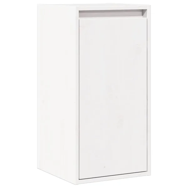 Armoire murale Blanc 30x30x100 cm Bois de pin massif