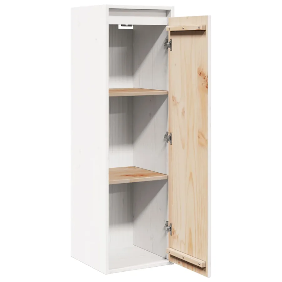 Armoire murale Blanc 30x30x100 cm Bois de pin massif - 5