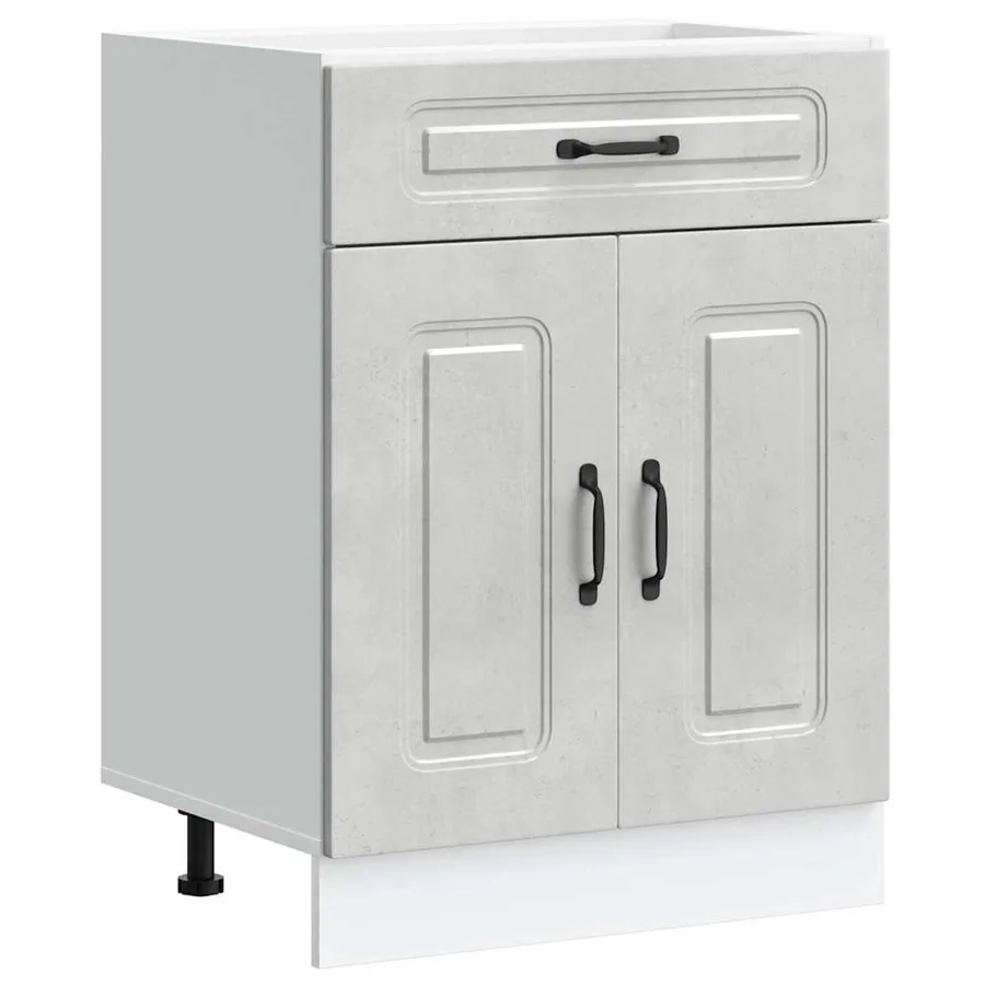 Armoire de cuisine Kalmar gris béton bois d'ingénierie - 2