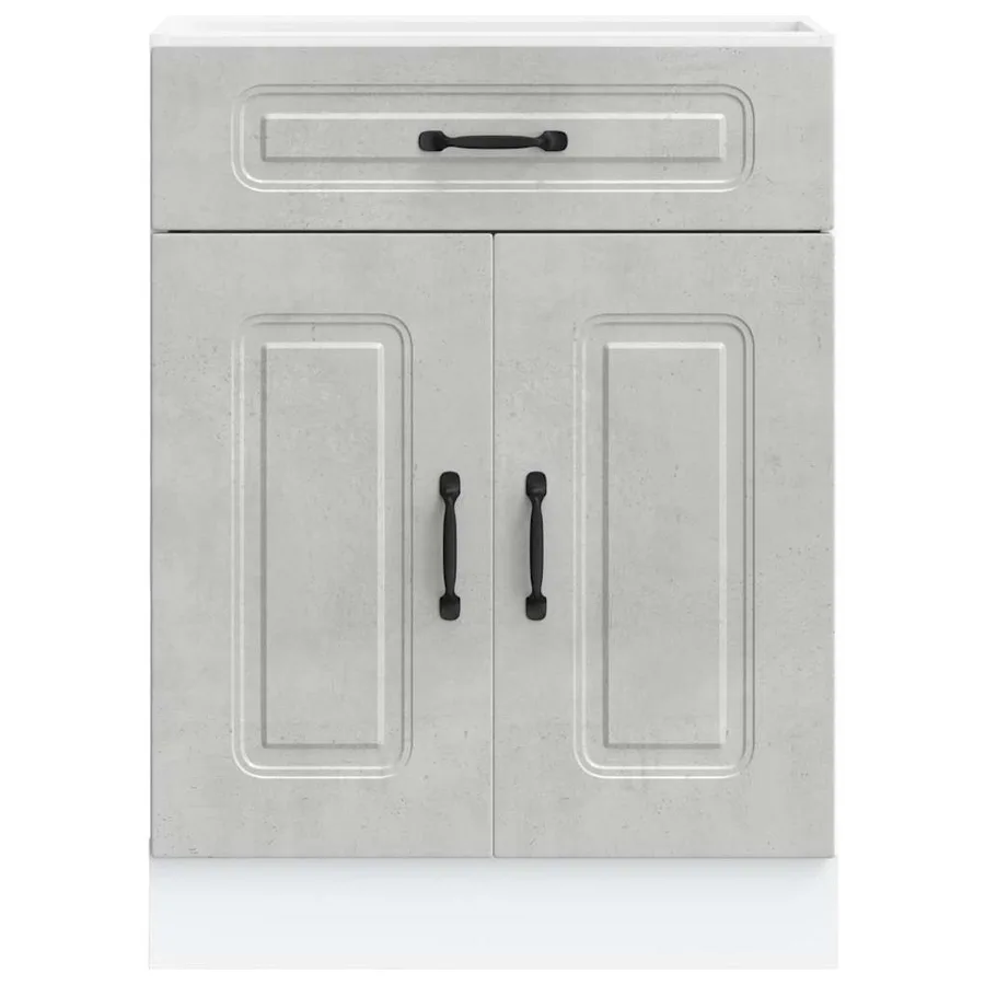 Armoire de cuisine Kalmar gris béton bois d'ingénierie - 4