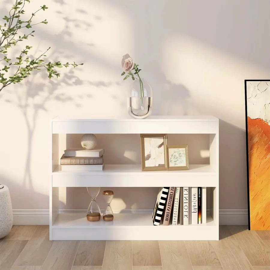 Bibliothèque/Séparateur de pièce Blanc 100x30x72 cm - 6