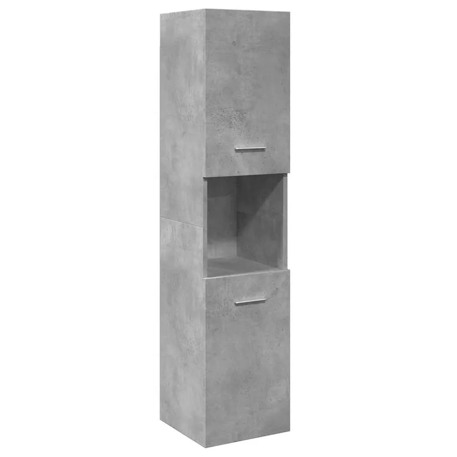 Ensemble de meubles de salle de bain 5 pcs gris béton - 6