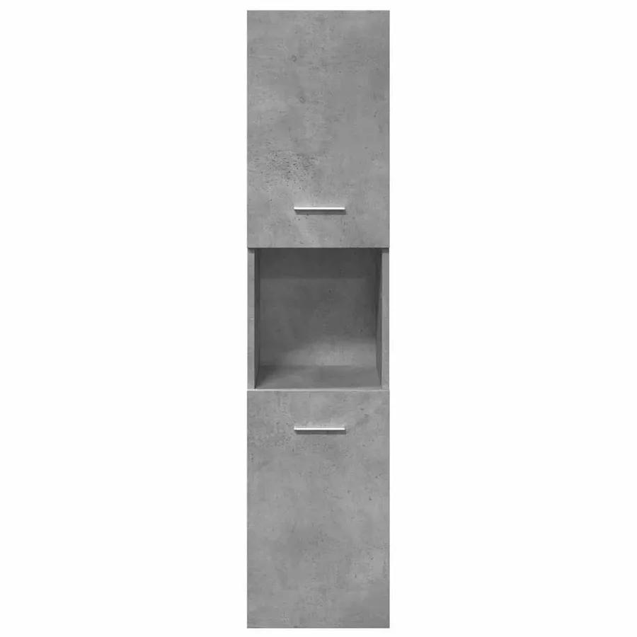 Ensemble de meubles de salle de bain 5 pcs gris béton - 7