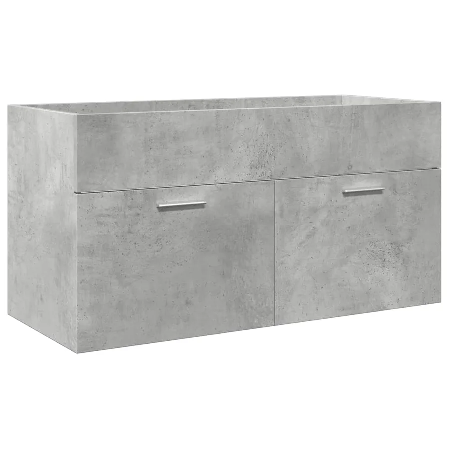 Ensemble de meubles de salle de bain 5 pcs gris béton - 8