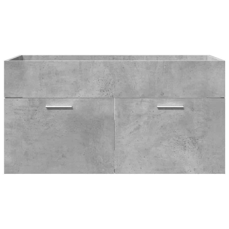 Ensemble de meubles de salle de bain 5 pcs gris béton - 9