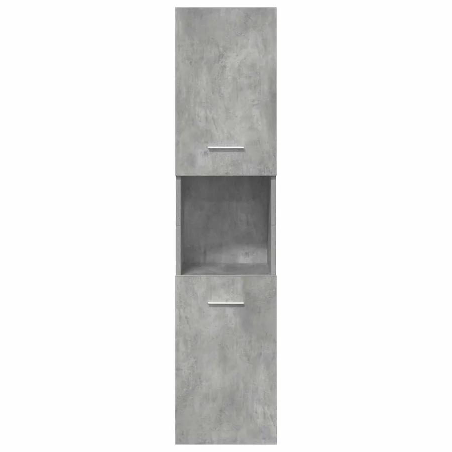 Ensemble de meubles de salle de bain 4 pcs gris béton - 8