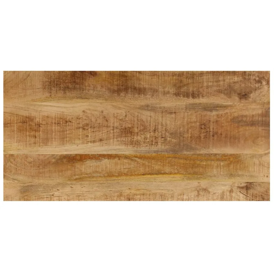 Table basse 100x50x35 cm Bois de manguier solide et acier - 4
