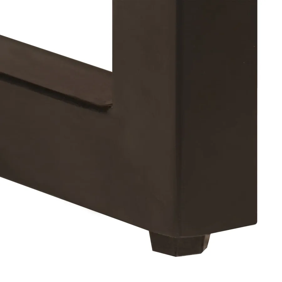 Table basse 100x50x35 cm Bois de manguier solide et acier - 8
