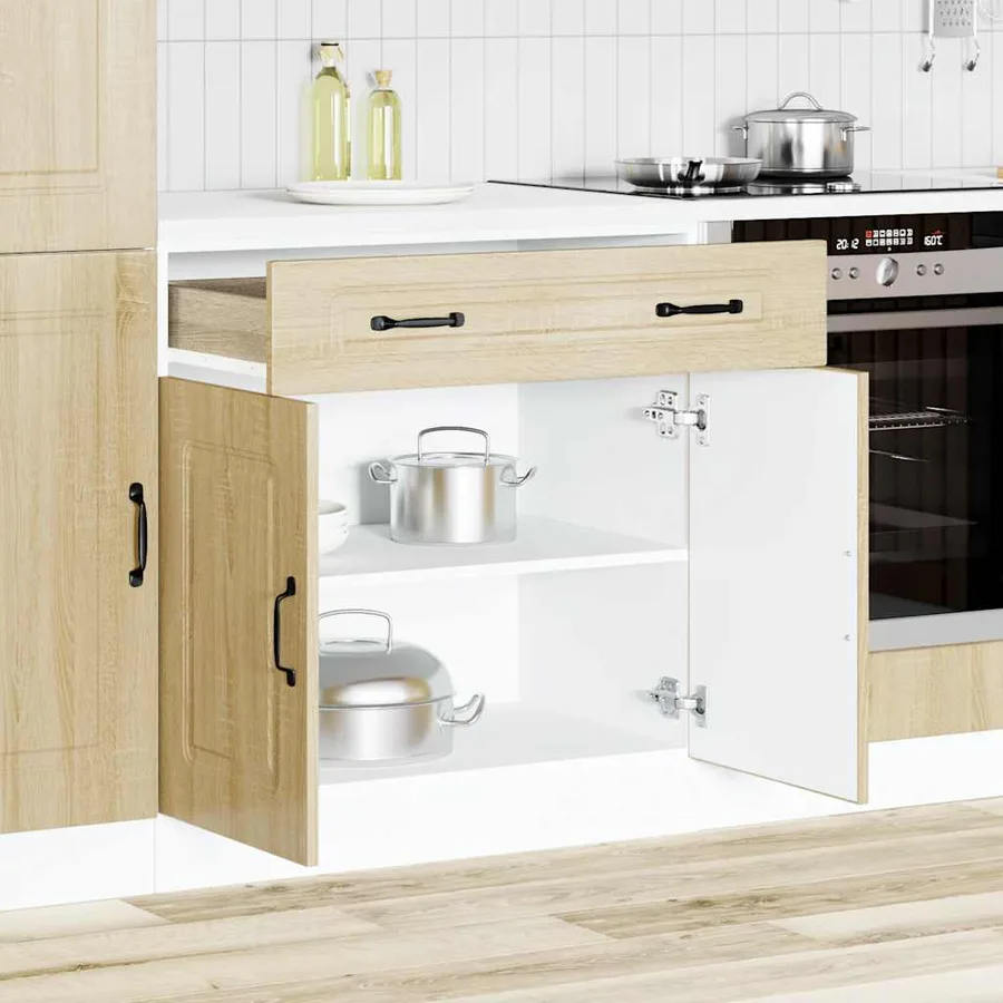 Armoire de cuisine Kalmar chêne sonoma bois d'ingénierie - 3