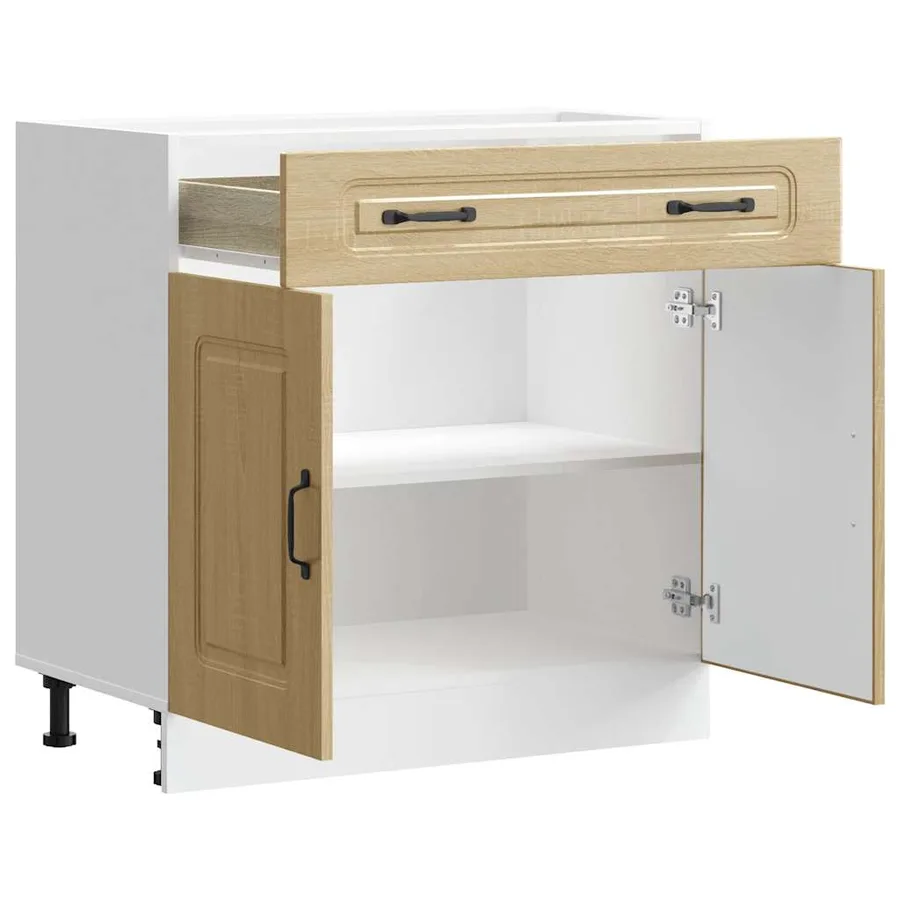 Armoire de cuisine Kalmar chêne sonoma bois d'ingénierie - 5