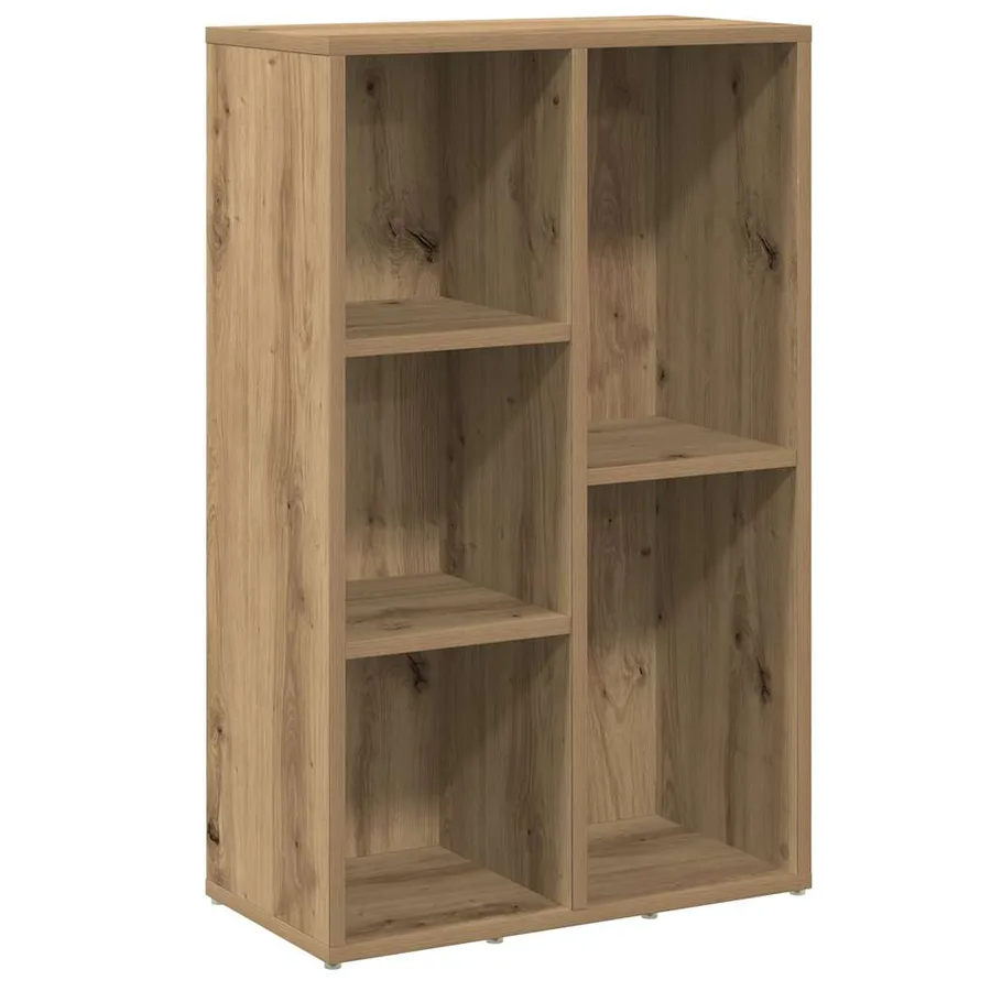 Bibliothèque chêne artisanal 50x25x80 cm bois d'ingénierie - 2