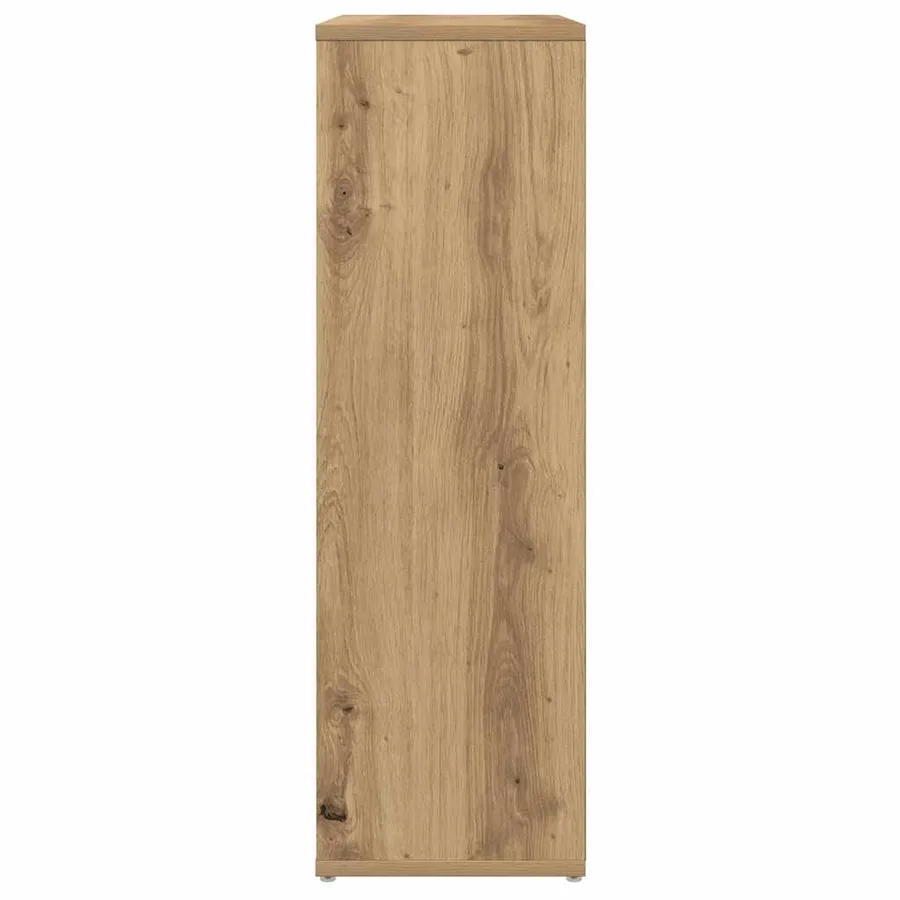 Bibliothèque chêne artisanal 50x25x80 cm bois d'ingénierie - 6