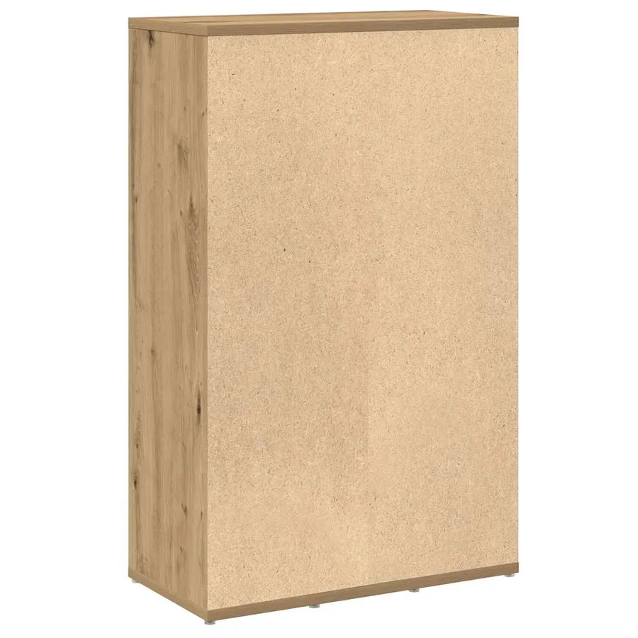 Bibliothèque chêne artisanal 50x25x80 cm bois d'ingénierie - 7