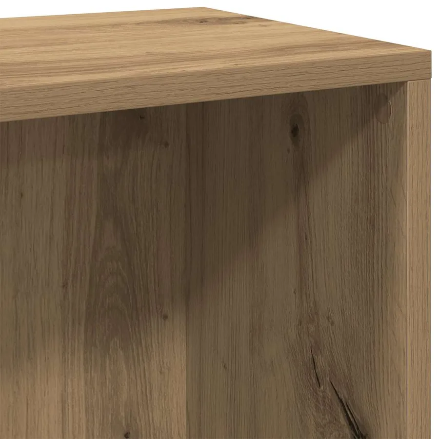 Bibliothèque chêne artisanal 50x25x80 cm bois d'ingénierie - 9