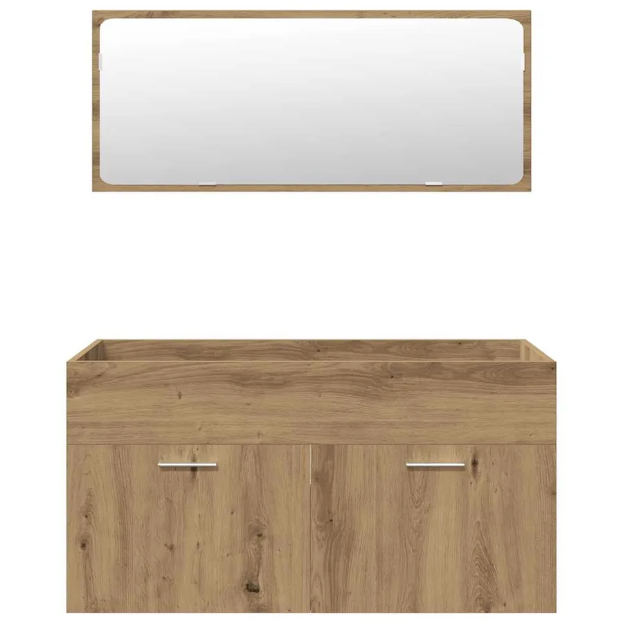 Ensemble de meubles salle de bain 4 pcs bois d'ingénierie - 5