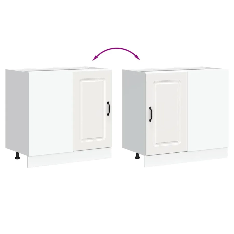 Armoire de cuisine Kalmar blanc bois d'ingénierie - 8