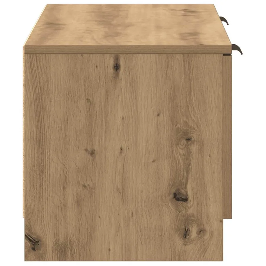 Meuble TV chêne artisanal 102x35x36,5 cm bois d'ingénierie - 6