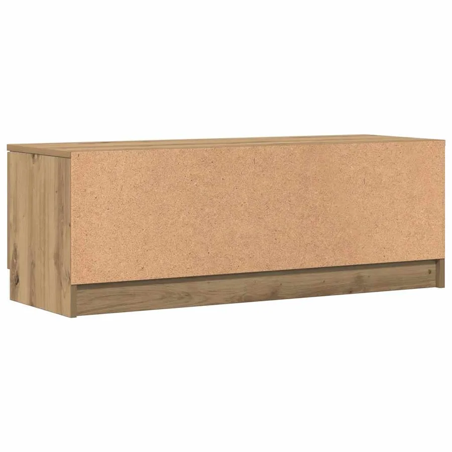 Meuble TV chêne artisanal 102x35x36,5 cm bois d'ingénierie - 7