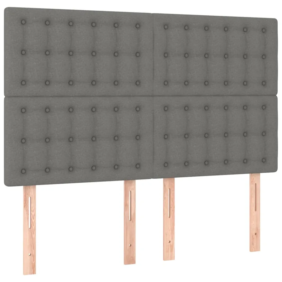 Sommier à lattes de lit et matelas et LED Gris foncé 140x190 cm - 7