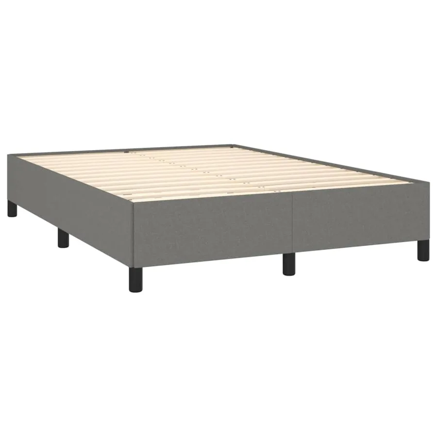 Sommier à lattes de lit avec matelas Gris foncé 140x190cm Tissu - 4