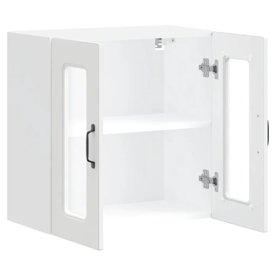 Armoire murale de cuisine avec porte en verre Kalmar blanc - 6