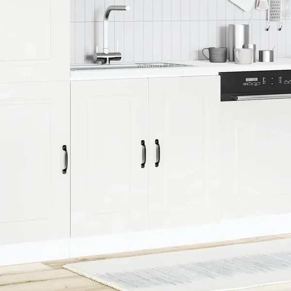Meuble bas pour évier Kalmar blanc 80x46x81,5cm bois ingénierie