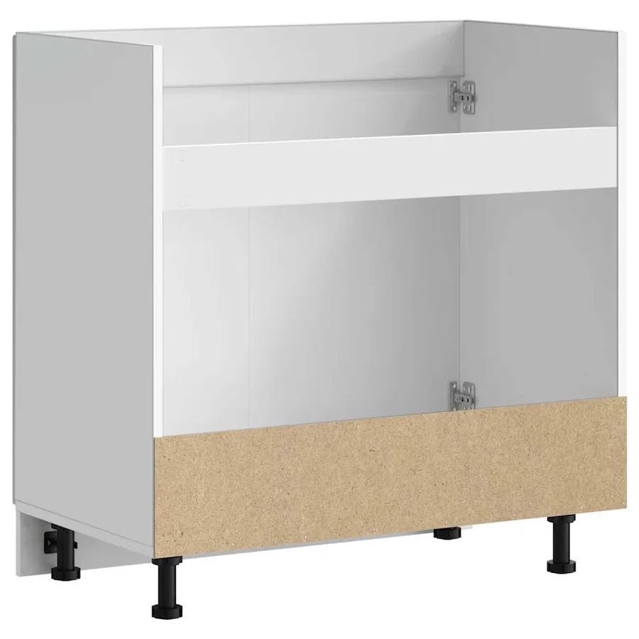 Meuble bas pour évier Kalmar blanc 80x46x81,5cm bois ingénierie - 6