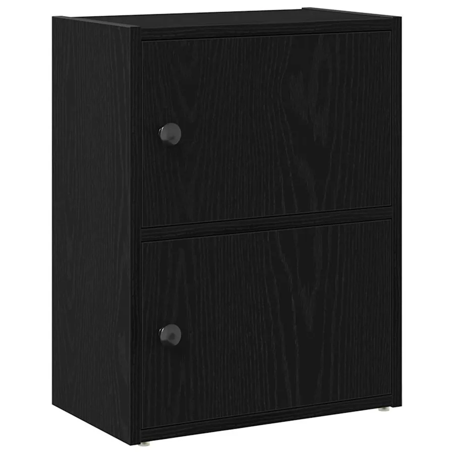 Bibliothèque chêne noir 40x24x52 cm bois d'ingénierie - 2