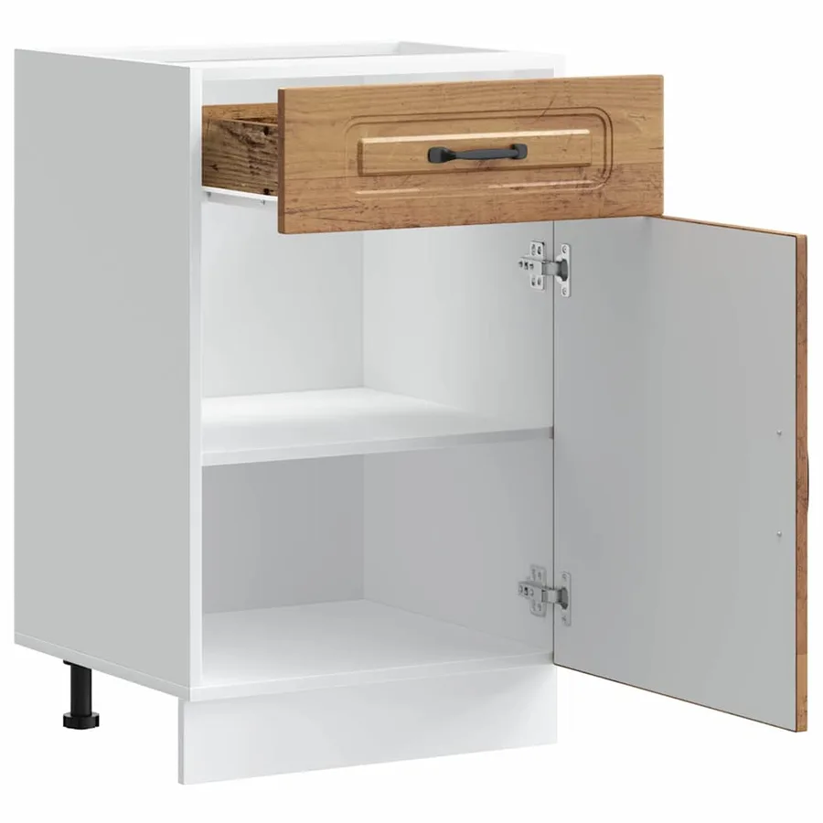 Armoire de cuisine Kalmar vieux bois bois d'ingénierie - 5